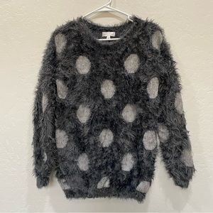 𝅺joseph A Women’s Charcoal Dot Eyelash Sweater Size S